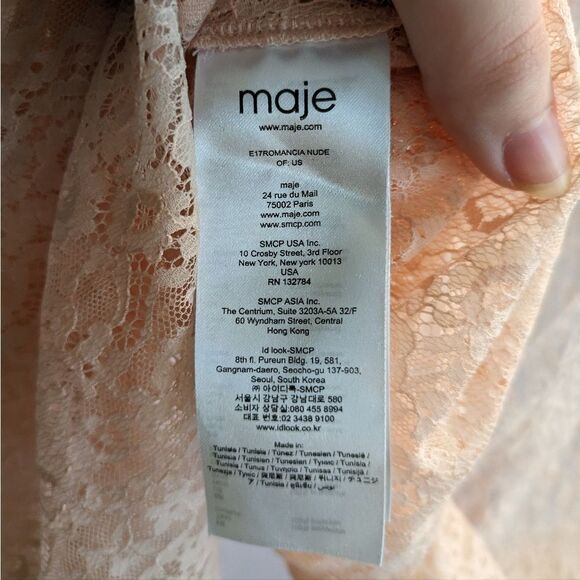 Maje pink lace dress size 1 - Picture 12 of 14